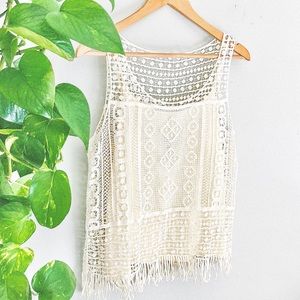 Ralph Lauren cream lace tank
